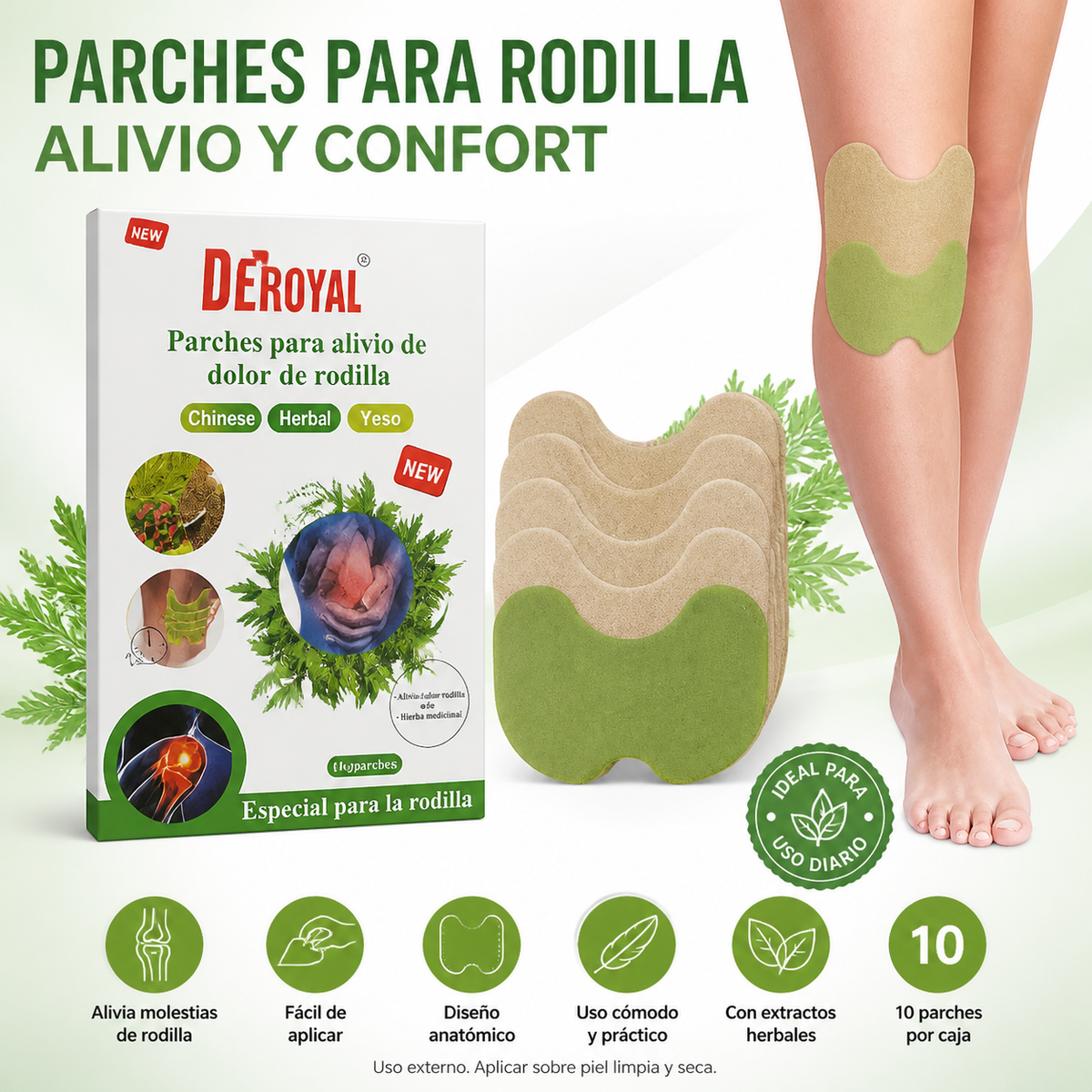 Pack 3 Cajas Parches para Rodilla (30 unidades)